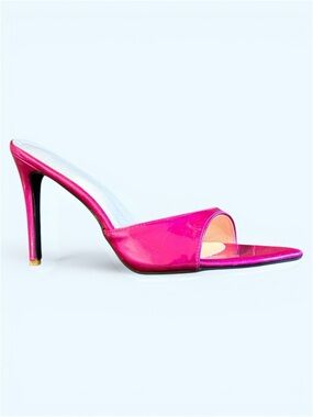 Fuchsia Patent Leather High Heel Shoes Women